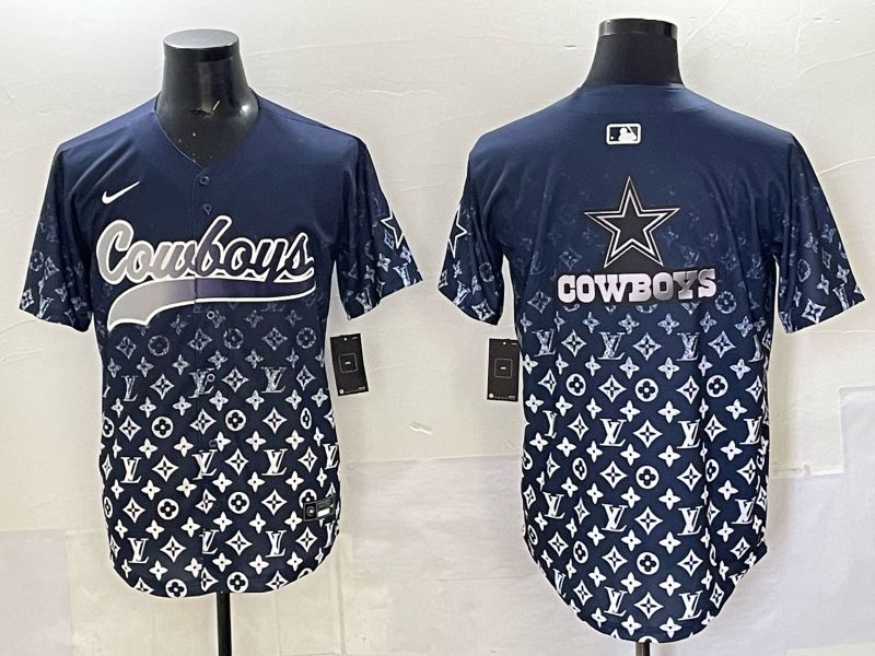 Men 2025 Dallas Cowboys Blank Drak Blue Nike Limited NFL Jersey 016->dallas cowboys->NFL Jersey